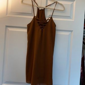 Brown mini dress